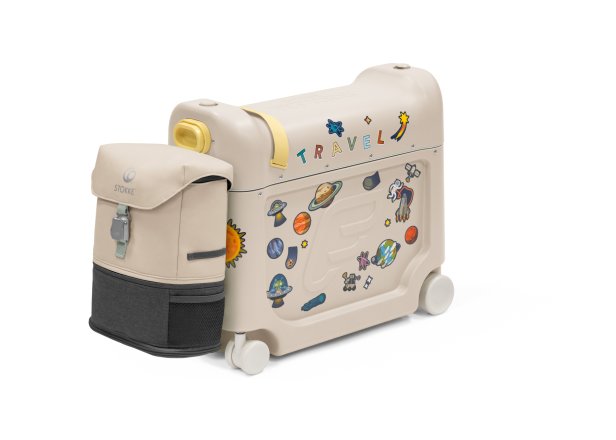 Stokke JetKids BedBox V4, с разширяема раница, Moonglow White