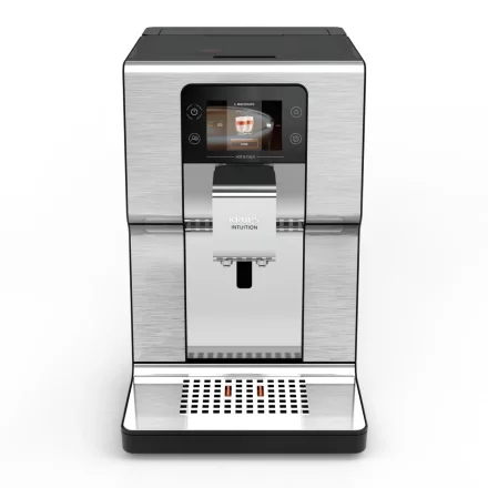 Krups Intuition Experience EA879EE0 Автоматична машина за еспресо, 1550 W, 15 бара, 30 рецепти, сензорен екран, студено приготвяне, сребристо/черно