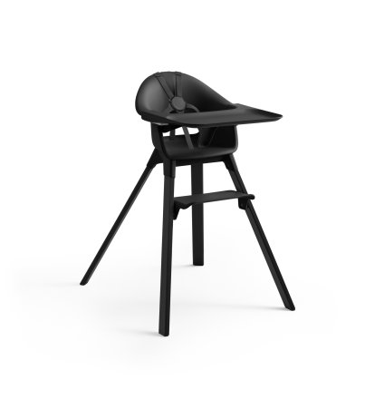 Stokke Clikk Καρεκλάκι Φαγητού Midnight Black, Πλήρες Σετ με Δίσκο και Ζώνες, Midnight Black
