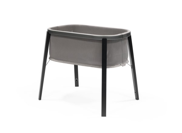 Κούνια Stokke Snoozi, για νεογέννητα, άνετη και ευάερη, σκανδιναβικού σχεδιασμού, γκρι γραφίτη