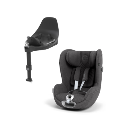 Pachet Scaun Auto pentru copii Cybex Sirona T i-Size Plus si Baza T, Rotatie 360°, Confort si Protectie, Mirage Grey