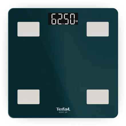 Cantar inteligent Tefal Body Up BM2600V0, 180 kg, 7 indicatori, ecran LCD, verde