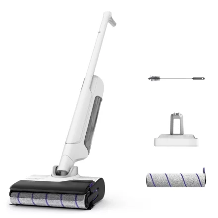 Aspirator cu spalare Rowenta X-Clean 10 GZ7540WO, 200W, 60 min, Autocuratare si uscare automata la 65°C, Alb-Argintiu