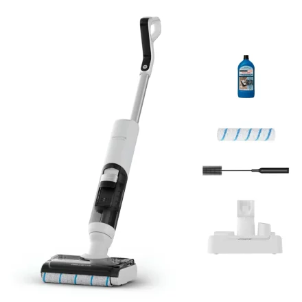 Aspirator cu spalare Rowenta X-Clean 5 Pro GZ5435E0, 250W, 50 min, Autocuratare si uscare automata, Alb-Negru