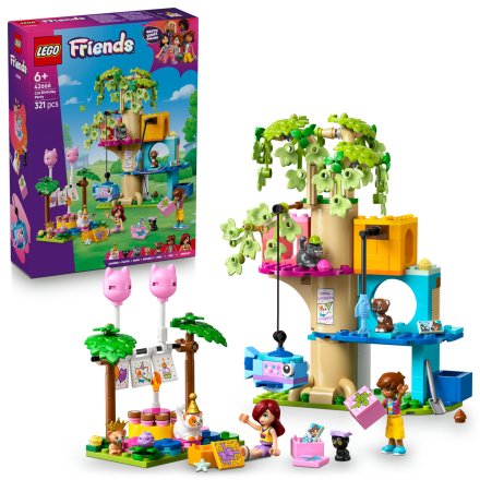 Petrecere de ziua de nastere a pisicii si casuta in copac LEGO Friends 42666