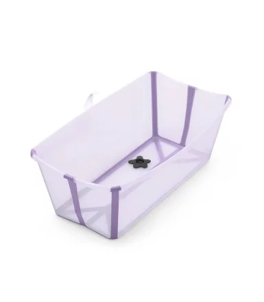 Сгъваема бебешка вана Stokke Flexi Bath 0-4 години, компактна и преносима, цвят лавандула
