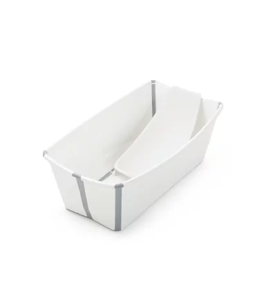 Set Cadita Pliabila Stokke Flexi Bath 0-4 Ani cu Suport Nou Nascuti, Compact si Ergonomic