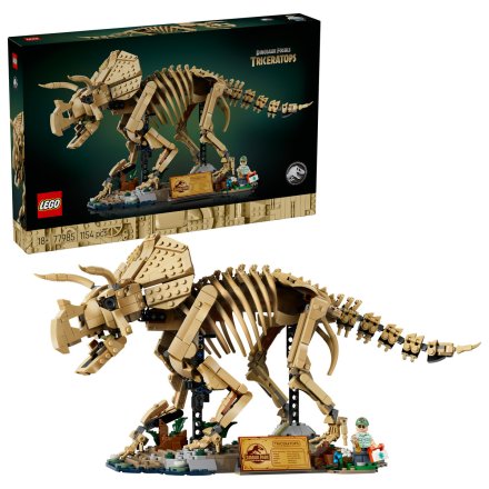 LEGO Джурасик свят - Вкаменелости на динозаври: Трицератопс 77985 Комплект, Ретро колекционерски модел