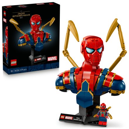 LEGO Marvel - Бюст на Iron Spider-Man 76326 - Комплект, Колекционерски модел за възрастни