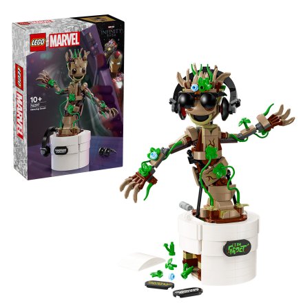 Set LEGO Marvel Guardians of the Galaxy: Groot dansator 76297, Colectia I am Groot