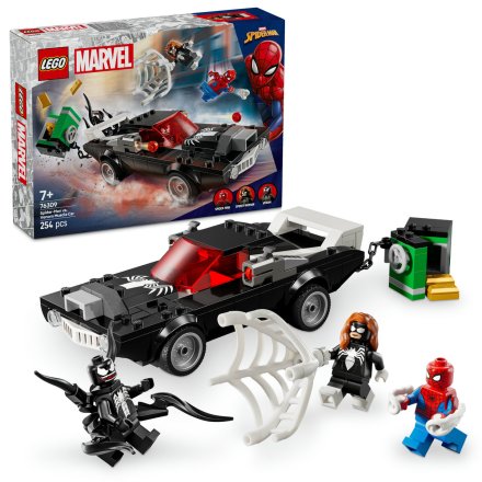 LEGO Marvel Omul Paianjen vs. Masina fortoasa a lui Venom 76309, Set constructie si aventura