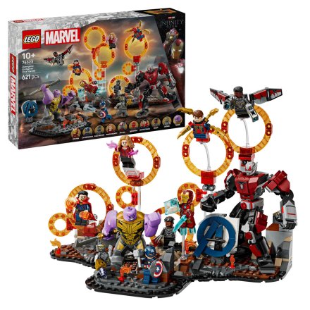 LEGO Marvel Razbunatorii: Sfarsitul jocului Batalia finala 76323, Set de colectie premium