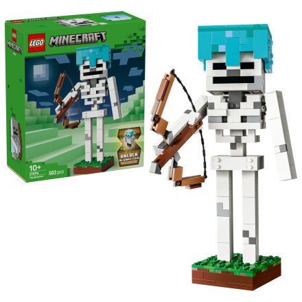 LEGO Minecraft Skeleton 21594, съчленена екшън фигурка и първокласен декор за геймъри