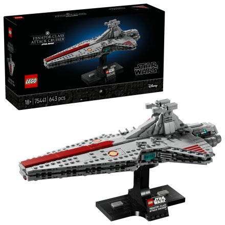 LEGO Star Wars - Атакуващ крайцер клас Venator 75441, Колекционерски кораб със среден мащаб