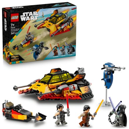 LEGO Star Wars Snowspeeder Inflacarat 75414, Vehicul de Colectie cu Motocicleta Rapida Ascunsa