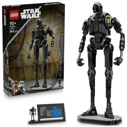 LEGO Star Wars K-2SO Охранителният дроид 75434, съчленена колекционерска фигурка и стойка за показване