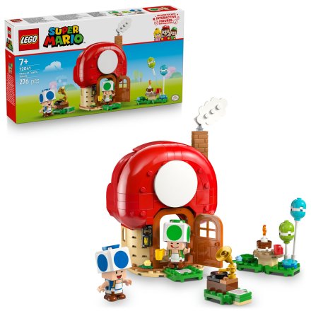 LEGO Super Mario Petrecere acasa la Toad 72041, Set de Constructie Interactiv cu Casa si Figurine