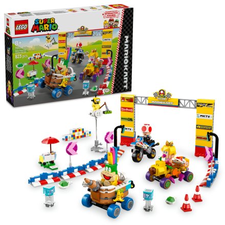 LEGO Super Mario Kart Бебе Праскова и Гран При 72036, Персонализируем комплект за сглобяване и състезания