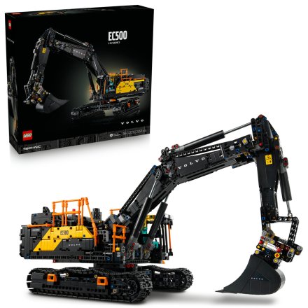 LEGO Technic Excavator Volvo EC500 Hybrid 42215, Set de Constructie Motorizat, pentru Adulti