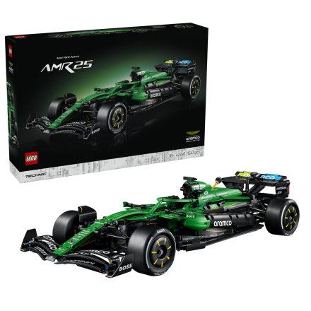 LEGO Technic F1 Car Aston Martin Aramco AMR25 42240, Комплект за сглобяване в мащаб 1:8, за възрастни, 1547 части