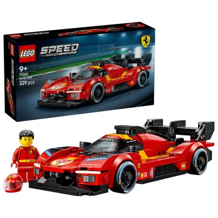 LEGO Speed Champions Ferrari 499P 77261, Masina de Curse Hypercar, cu Minifigurina Pilot, 329 Piese
