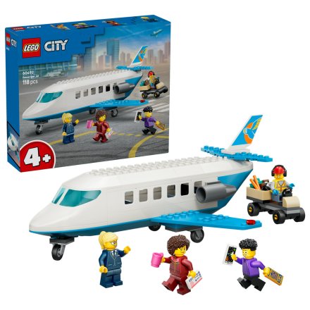 LEGO City Avion cu reactie pentru pasageri 60492, Set de Constructie, pentru Copii, 4+ Ani, 118 Piese