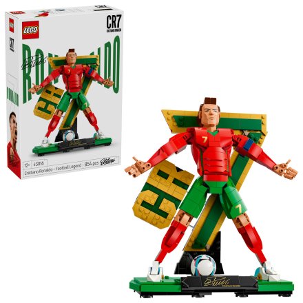 LEGO Editions 43016 Cristiano Ronaldo Legenda Fotbalului, Set Figurina de Colectie CR7, 12 ani+, 854 Piese