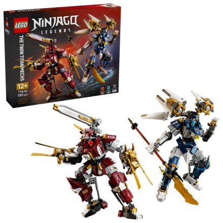 LEGO NINJAGO 71870 Δίδυμοι Μηχανισμοί Τιτάνων, Σετ Συλλογής 2 σε 1 με Υποστήριξη Αέρα, 12 ετών+, 1707 Τεμάχια