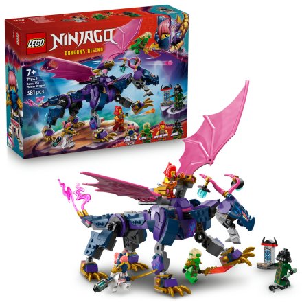LEGO NINJAGO 71842 Marea Dragonita Rontu, Figurina Dragon Articulata cu Lansatoare, 7 ani+, Set de Constructie
