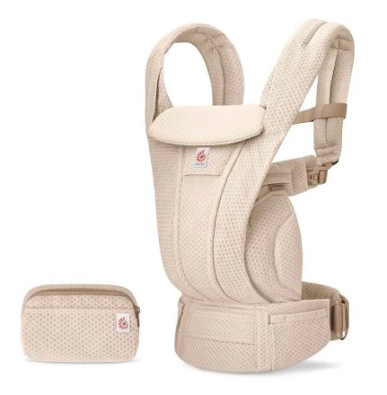 Бебешка кенгуру Ergobaby, OMNI Deluxe Mesh, ергономична, естествено бежова