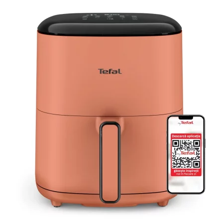 Фритюрник с горещ въздух Tefal Easy Fry Pop EY245TE0, 1500W, 5L, 10 програми, оранжев