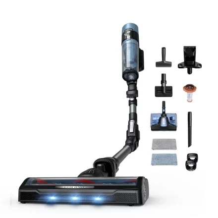 Aspirator vertical Rowenta X-Force Flex 10.80 Aqua RH7AD5E0, 300W, 120 AW, autonomie 60 min, Cap Aqua, LED, Albastru
