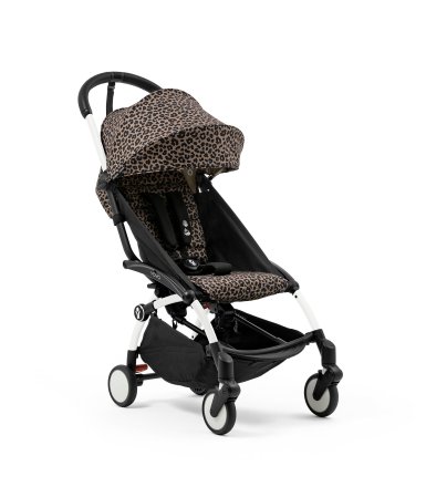 Καρότσι STOKKE YOYO³, με χρωματική συσκευασία - Λεοπάρ, με λευκό σκελετό