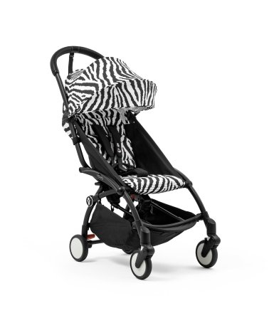 STOKKE YOYO³ Καρότσι, Zebra Color Pack, Μαύρο Πλαίσιο