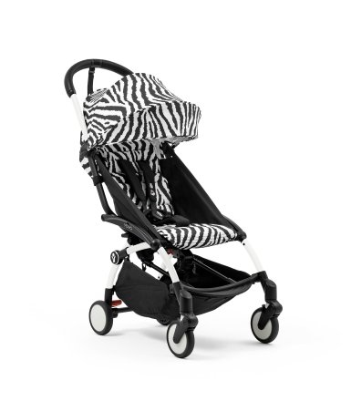 STOKKE YOYO³ Καρότσι, Zebra Color Pack, Λευκό Πλαίσιο