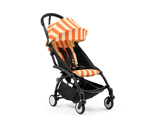Καρότσι STOKKE YOYO³ με χρωματική συσκευασία Riviera Capri, μαύρο πλαίσιο