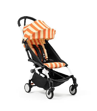 Καρότσι STOKKE YOYO³ με χρωματιστό πακέτο και καλοκαιρινό κιτ, Riviera Capri με λευκό σκελετό