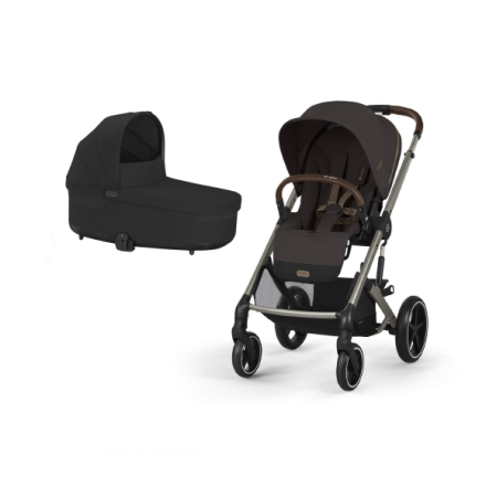 Carucior 2 in 1 Balios S Lux pentru copii, cu landou - Chocolate Brown cu cadru Taupe
