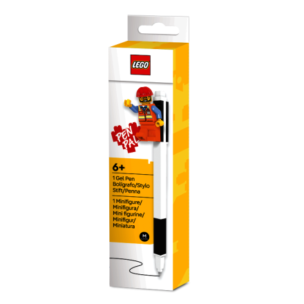 Pix cu Gel LEGO Negru cu Minifigurina, Cod 53703, Rechizite Scolare, varf 0.7 mm