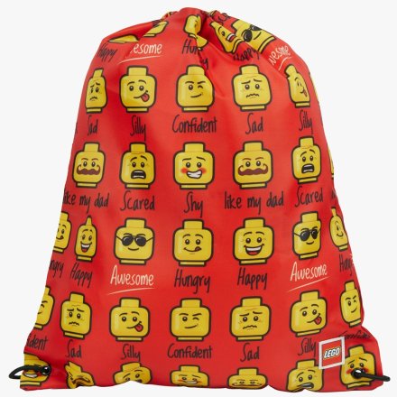 Sac sport LEGO Minifigurine, 6+ ani, Rosu