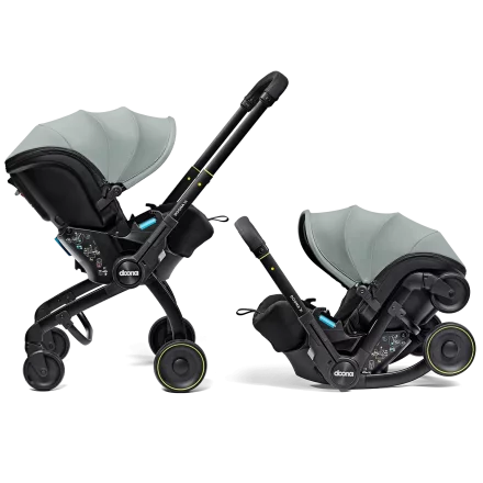 Scoica auto si carucior 2in1 Doona X i-Size, 40-85 cm, (0-13 kg), Reclinabil 3 Pozitii, Protectie SIP, Dusty Sage