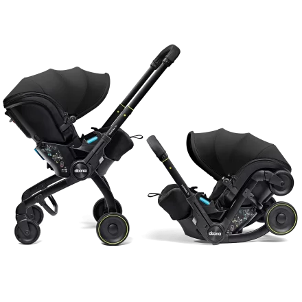 Scoica auto si carucior 2in1 Doona X i-Size, 40-85 cm, (0-13 kg), Reclinabil 3 Pozitii, Protectie SIP, Nitro Black
