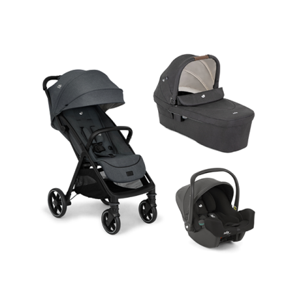 Joie Parcel LX Signature Καρότσι 3 σε 1 με Πορτ-μπεμπέ Ramble XL & Βρεφικό Κάθισμα I-SNUG 2 Ebony