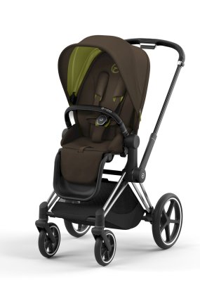 Carucior sport pentru copii Cybex Priam 4.0, premium, inovator - Khaki Green cu cadru Chrome Black