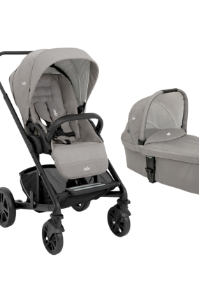 Carucior 2 in 1 pentru copii Joie Chrome, multifunctional, solid - Pebble