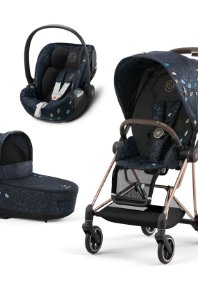 Carucior 3 in 1 pentru copii Cybex Mios 3.0 Jewels of Nature, cu landou, scoica auto Cloud T