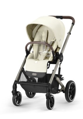 Carucior sport Cybex Balios S Lux pentru copii, editie noua, Seashell Beige, cu cadru taupe