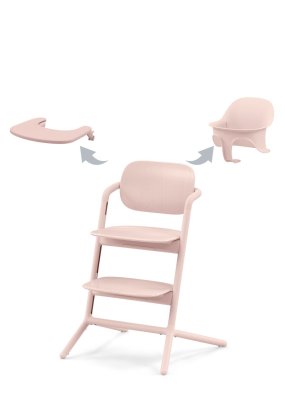 Scaun de masa pentru copii Cybex Gold Lemo 3 in 1, multifunctional, Pearl Pink