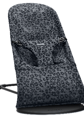 Balansoar pentru copii BabyBjorn Bliss Antracite/Leopard Mesh, Editie Limitata