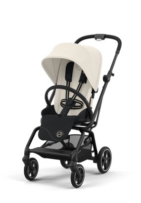 insta 360 Carucior sport pentru copii Cybex Gold Eezy S Twist+ 2, 360°, Canvas White cu cadru Black